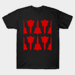 Lockheed SR-71 Blackbird - Red & Black Pattern Design T-Shirt